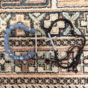 2 Cross bracelets